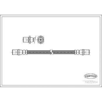 Latiguillo de freno CORTECO 19032954 - Tipo: Latiguillo de freno, Marca: CORTECO, Número de referencia: 19032954