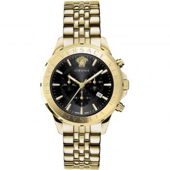 Versace Men's Chronograph Signature Watch, Yellow, Size: ONE SIZE