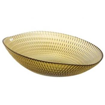 Centro de Mesa Amarillo Cristal 21 x 21 x 6,5 cm