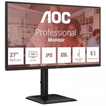 Monitor AOC 27E4U LED IPS Full HD 1920x1080 120Hz Ajustable Altura HDMI DP VGA Multimedia