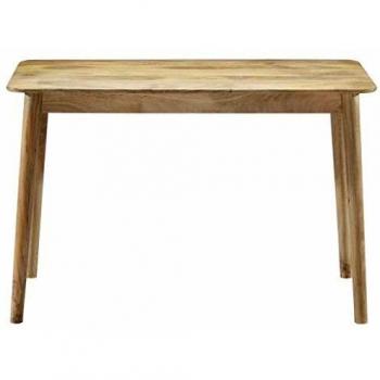 vidaXL Madera Maciza de Mango Mesa Comedor Mobiliario Decoración Clásica Elegante Duradera Resistente Práctica Lijada Pintada Barnizada 115x60x76cm
