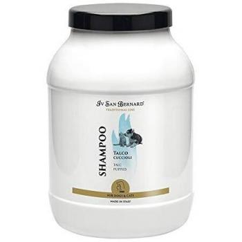 Champú de Talco para Cachorros - Champú para Gatos y Perros - 3 L - Contribuye a una Acción Suave y Limpiadora - Ideal para el Manto del Animal Joven - IV San Bernard