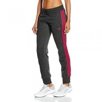 adidas ESS 3S Pant - Pantalón para mujer, talla XLL, color negro / rojo