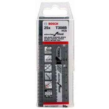 Bosch 2 608 663 752 - Hoja de sierra de calar T 308 B - Extraclean for Hard Wood