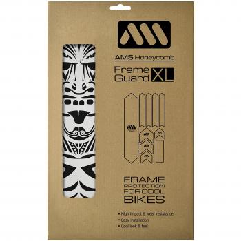 All Mountain Style AMS Protector de Cuadro Extra – Protege tu bicicleta de posibles arañazos y golpes, Transparente/Maori