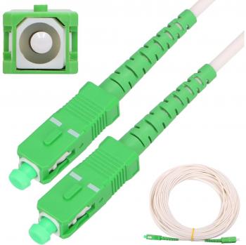 Extralink EX.16309 Patchcord de Fibra Óptica SC/APC-SC/APC 20m G.657.A2 Blanco/Verde