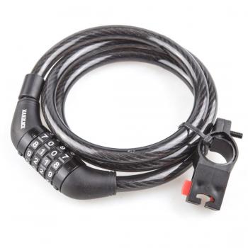 Candado para bicicleta Handlock espiral con combinación 1.2x120 cm negro
