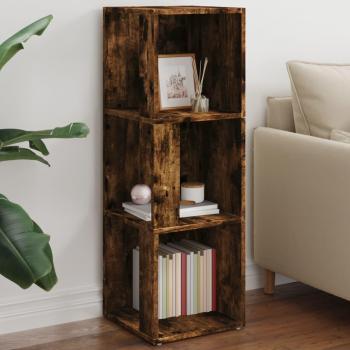 Mueble esquina madera contrachapada roble ahumado 33x33x100 cm Marrón