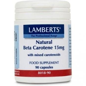 Lamberts Beta Caroteno Natural 15mg - 90 Cápsulas