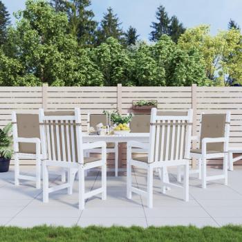 Cojín de silla de jardín respaldo bajo 6 uds tela Oxford color antracita, gris y crema