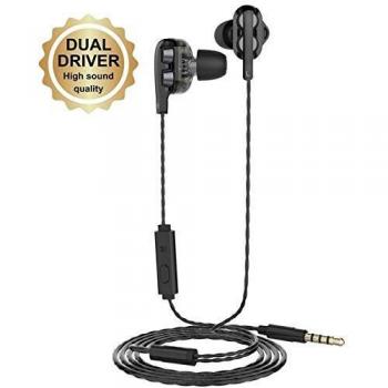 Muvit M1i+ Auricular Jack 3,5mm con Sistema Dual Driver Negro