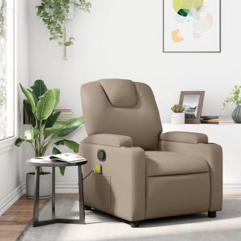 Silla de masaje reclinable en cuero simulado color capuchino
