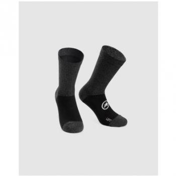 Calcetines Assos Trail Evo 2022 Negros y Grises Talla 35-38