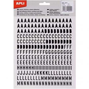Apli 4410 - letras adhesivas mayúsculas 10 mm