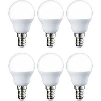 AmazonBasics Bombilla LED E14, P45, 5.5W