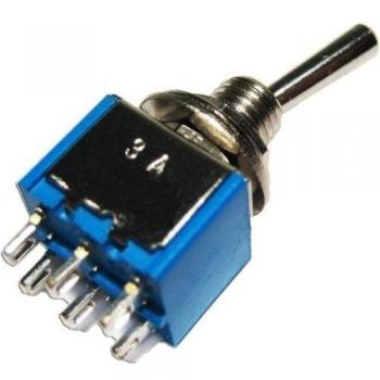 5 Interruptor de Palanca Miniatura Sub, 2 Polos, 3A 125Vac