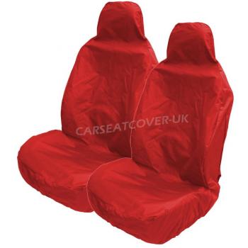Carseatcover-UK ® Resistente al agua fundas para asientos en color rojo – 2 x frentes