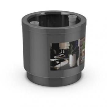 Maceta Hidrojardinera Antracita con Autorriego 18 cm Plastiken