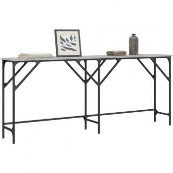 Mesa Consola Sonoma de Madera Multicapa Gris 180x29x75 cm