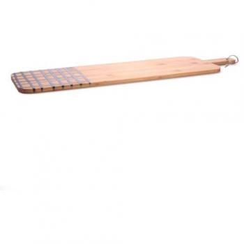 Tabla de Servir Zigzag de Bambú Marrón 55 x 16 x 1 cm