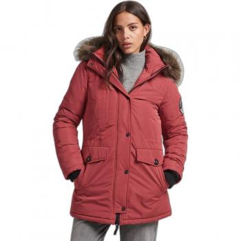 Superdry Women's Ashley Everest Red Parka Coat