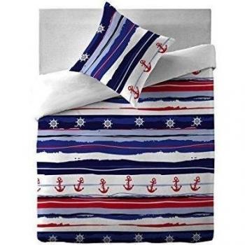 Euromoda Home Juego De Funda Nórdica Anchor Azul / Rojo / Blanco Cama 135