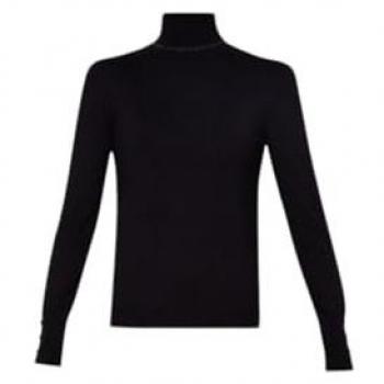 Liu Jo Women's Black Regular Fit Roll Neck Sweater Size M