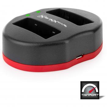 Baxxtar USB Dual Cargador Twin Port 1834/2 para la batería Panasonic DMW-BLG10 E