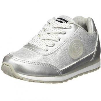 Conguitos Deportivos con Luz - Zapatillas de deporte para niñas, color plateado, talla 30