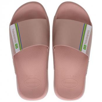 Chanclas Havaianas Slide Brasil Unisex Adulto Rosa Blanco Verde - Talla 41-42