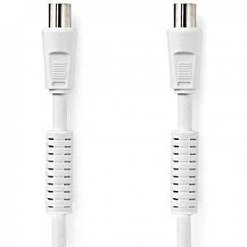 Cable Coaxial NEDIS 10m 75 Ohm IEC Macho a IEC Hembra 120dB Blanco