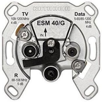 Toma de Antena Kathrein ESM 40/G - Modem Individual 3fach Seleccionable, Alta Aislamiento 5-1200 MHz