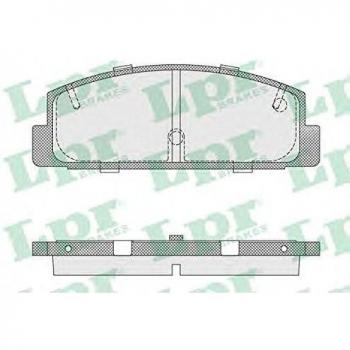 Juego de pastillas de freno LPR 05P876 para frenos a disco, traseras, compatible con MAZDA Premacy
