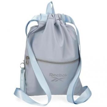 Mochila Saco Reebok Anabel Azul Claro con Bolsillo Frontal 36x45 cm de Poliéster y PU