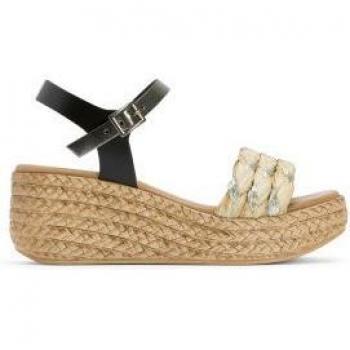 Sandalias plataforma de mujer en piel pala fantasía