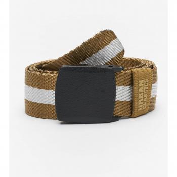 Cinturón Unisex Urban Classics con Raya Central Beige