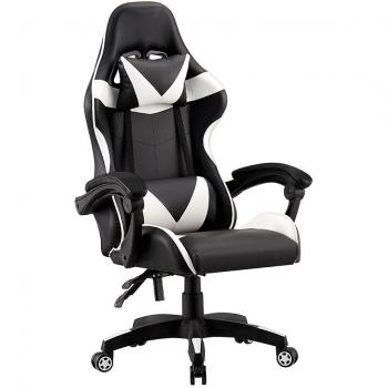 Silla gaming ergonómica blanca y negra EDM 8425998751949 75194