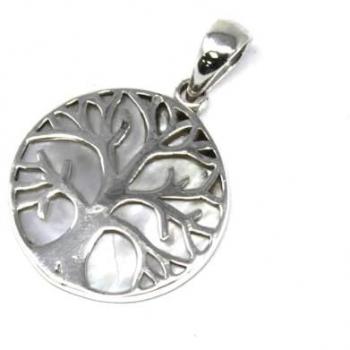 Colgante de Plata Árbol de la Vida 22mm - Madre Perla