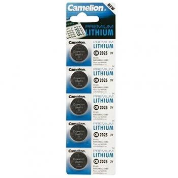 Batería de Litio CR2025 3V 170mAh (Pack de 5)