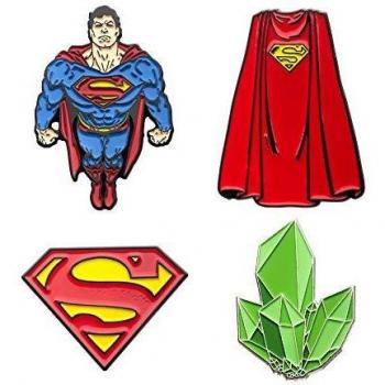 Sales One DC Comics Collectors Pins 4-Pack Superman Brooches