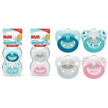 Chupete Ortodóntico de Silicona Nuk Signature 0-6 meses - Pack de 2 unidades