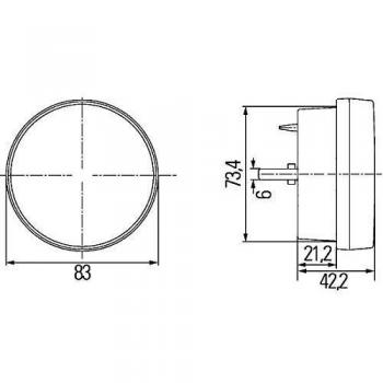 Luz Diurna Hella 2BE 980 691-101, Doble Lado
