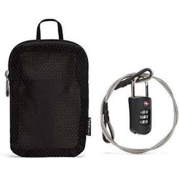 Pacsafe Prosafe 1000 Steel Cable Combination Lock - Black