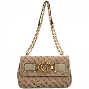 Guess Jeans Chic Green Chain-Trim Shoulder Bag