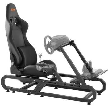 VEVOR Heavy Duty Steel Racing Wheel Stand for Logitech G923/G920/G29 & Thrustmaster T248P, Adjustable Height & Pedal Angle, Max Load 330 LBS