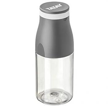 Botella de Agua Urban Drink 0.4L Tritán Hermética Gris Antracita, Libre de BPA, Resistente a Rotura, Apta para Lavavajillas y Microondas