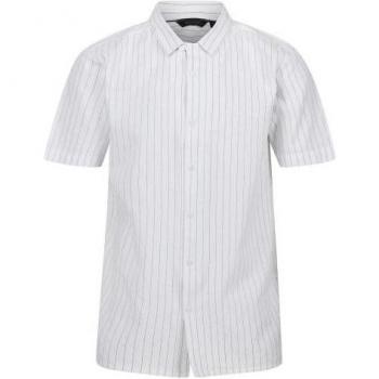Camisa Shorebay de Rayas de Manga Corta para Hombre - Regatta, 100% algodón, diseño de rayas, ajuste clásico, cuello abotonado, manga corta, ideal para uso casual y actividades al aire libre