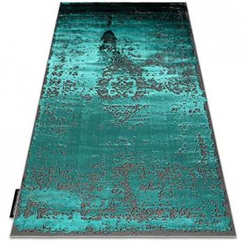 Alfombra Moderna de Luxe 2083 Ornamento Vintage - Estructural Verde/Gris 120x170 cm