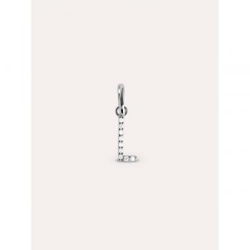 Charm Letter Spark de plata bañado en rodio Letra L