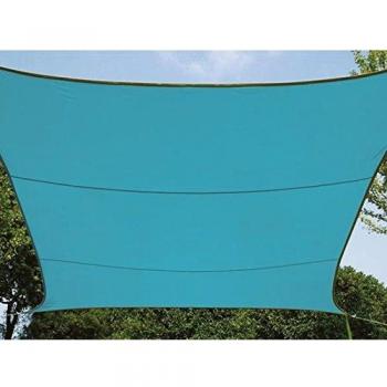 Vela de sombra rectangular 4 x 3 m color azul celeste